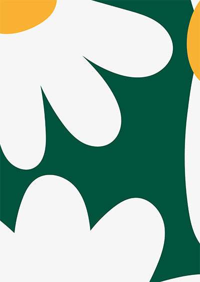 Echantillon papier peint panoramique motif marguerite Daisy