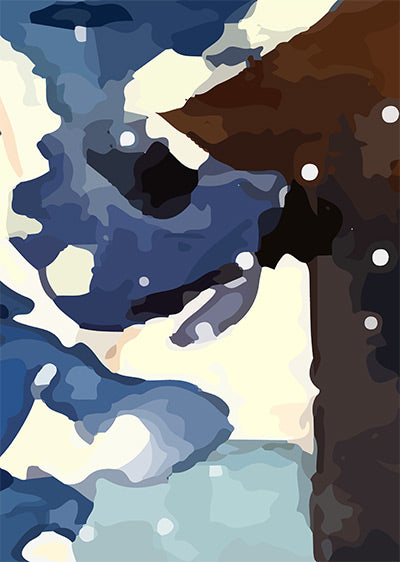 Echantillon papier peint panoramique forêt montagne Rêve