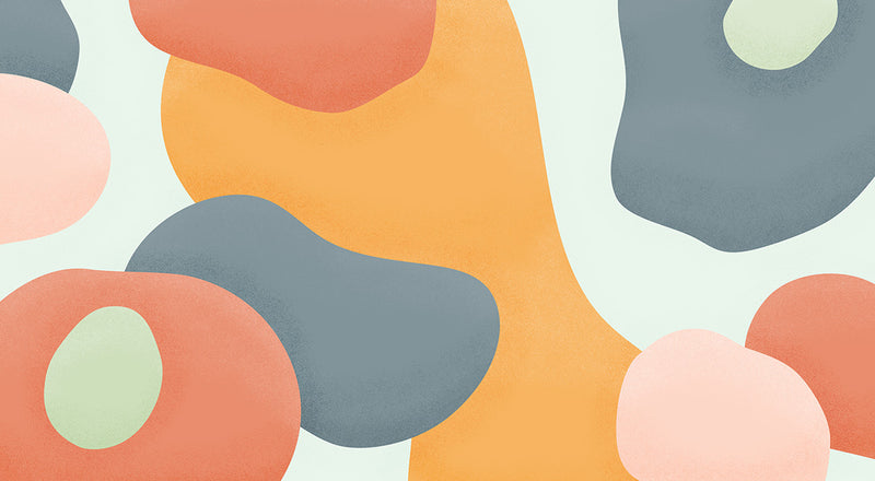 Papier peint géométrique abstrait Liquid Forms Cola