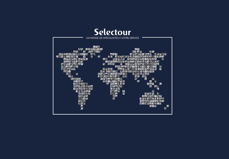 Papier peint carte du monde Selectour