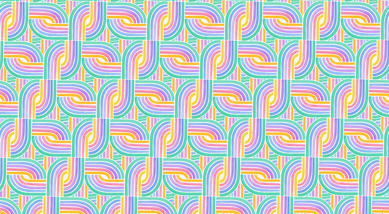 Papier peint graphique Arches Aquarelles Arc-en-ciel