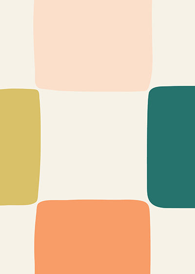 Echantillon papier peint panoramique Carreaux Dessinés Vert