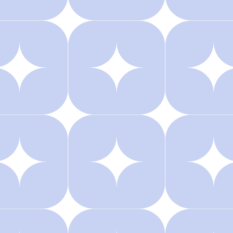 Papier peint géométrique art déco Tile Bleu