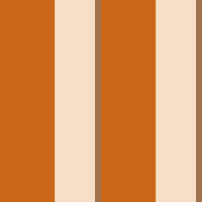 Papier peint Rayures Emma Terracotta Camel
