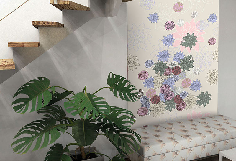 Papier Peint Fleurs à la folie