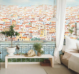 Papier peint paysage – Panoramique Village Côtier