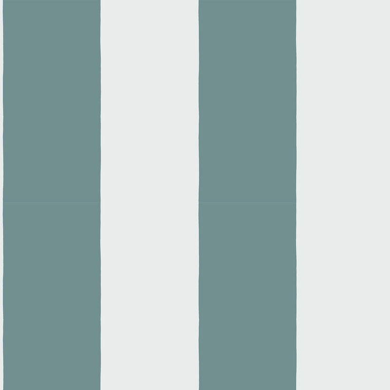 Papier peint rayures larges Isabelle - Rayures beige ou celadon