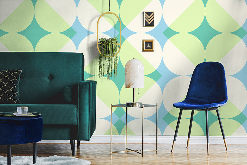 Papier peint panoramique motif vintage Pesce