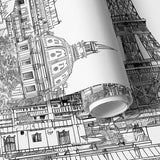 Papier peint panoramique Monuments de Paris