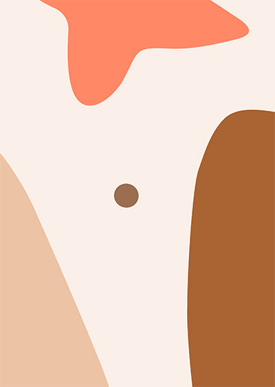 Echantillon papier peint formes découpées Corail