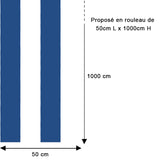 Papier peint rayures larges bleu