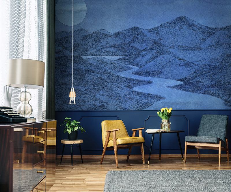 Papier peint montagne Fjord