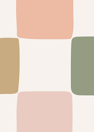 Echantillon papier peint panoramique Carreaux Dessinés Rose