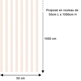 Papier peint rayures fines rose pastel
