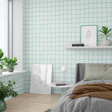 Papier peint panoramique Grillage Souple Vert