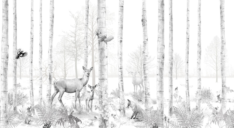 Papier peint animaux en forêt