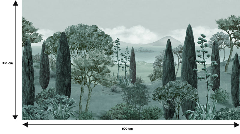 Papier peint paysage méditerranéen et sa Pinède