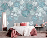Papier peint panoramique Spirale de Fleurs