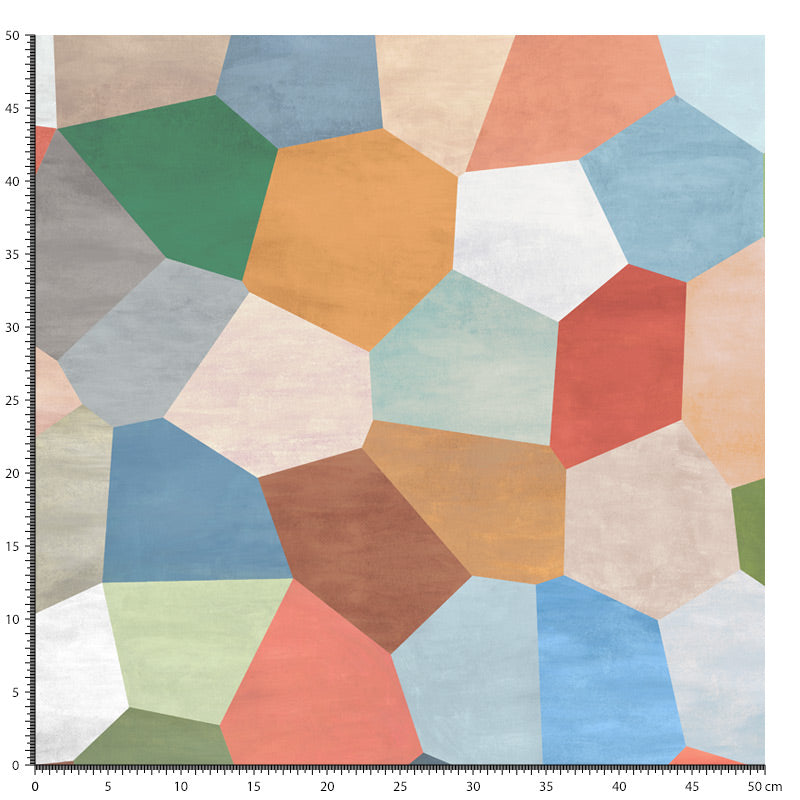 Papier peint géométrique – Mosaïque multicolore Facettes
