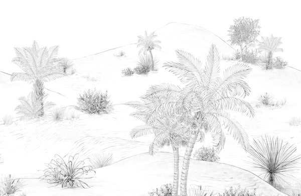 Papier peint Palmier - Panoramique en rouleau PALMERAIS