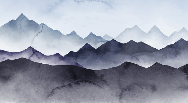 Papier peint panoramique montagnes Hauteurs