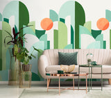 Papier peint Graphique abstrait - Dublin