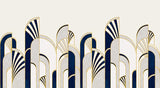 Papier peint panoramique art déco graphique - Modèle vienne