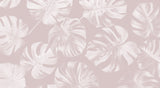 Papier peint végétal Monstera Deliciosa Rose