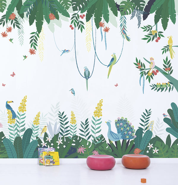 Papier peint panoramique jungle – Ambiance Tropicale