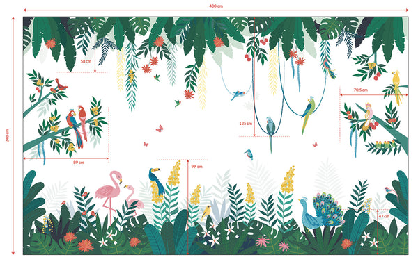 Papier peint panoramique jungle – Ambiance Tropicale