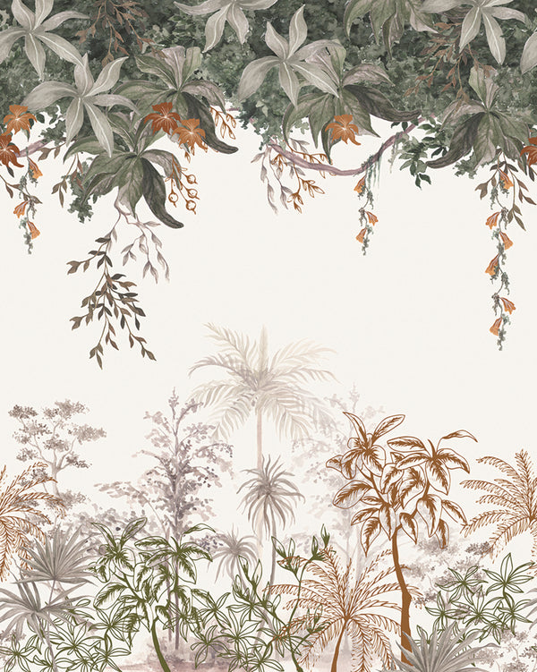 Papier peint panoramique tropical – Jungle Indonésienne