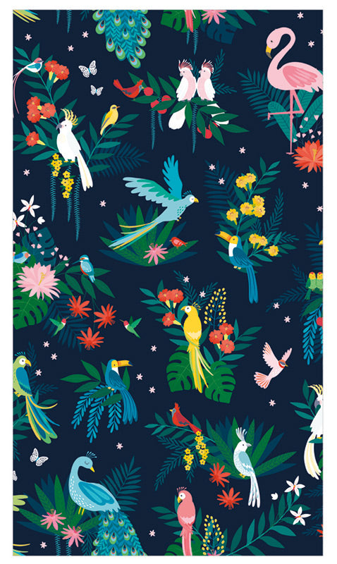 Papier peint tropical – Défilé d’Oiseaux