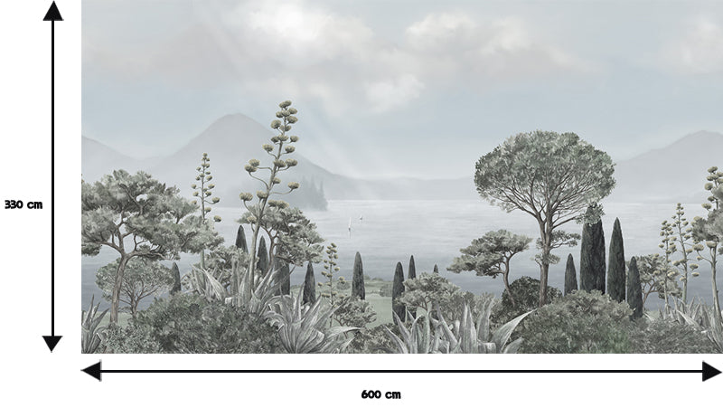 Papier peint paysage, paysage méditerranéen : Le lac de Garde Italie