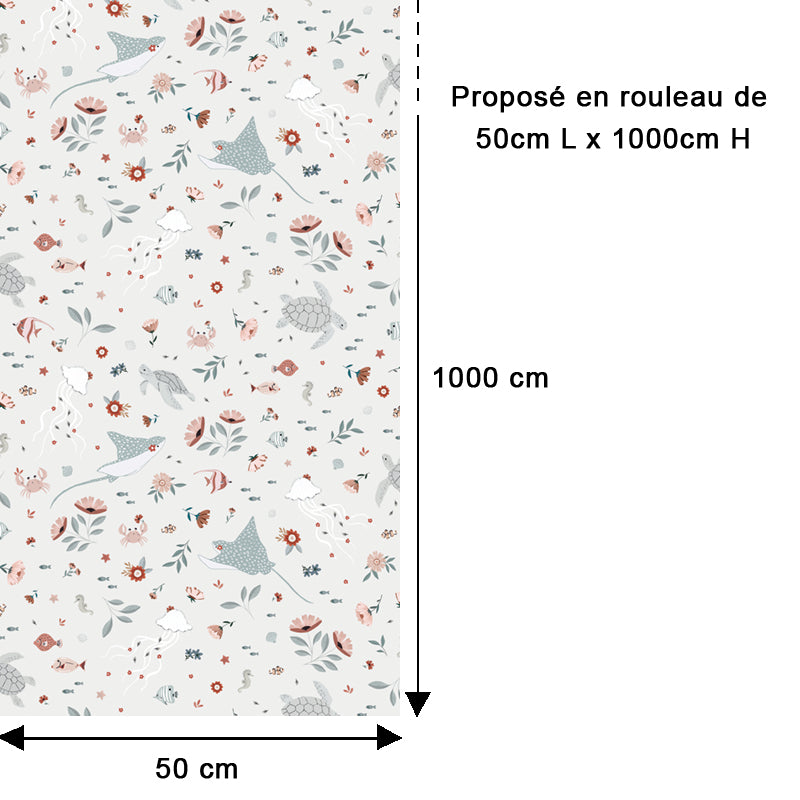 Papier peint vie marine