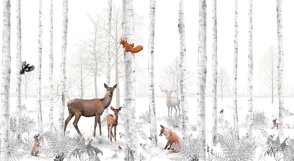 Papier peint animaux en forêt