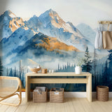 Papier peint panoramique montagne Valley