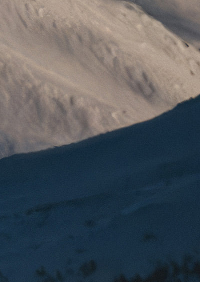 Echantillon papier peint panoramique Montagne d'hiver