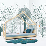 Papier peint panoramique Forêt Bleue