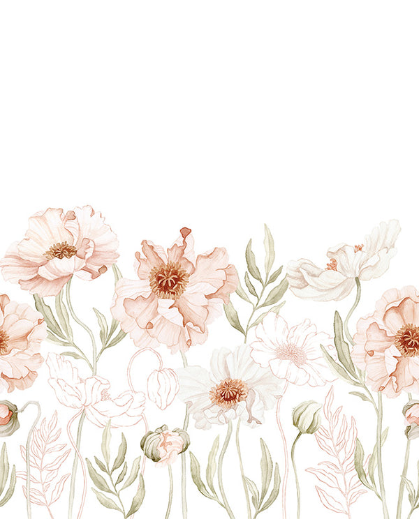 Papier peint panoramique fleurs - Everlasting Poppies