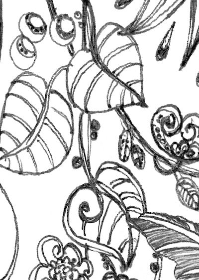 Echantillon Papier Peint JUNGLE sur feuille d'argent