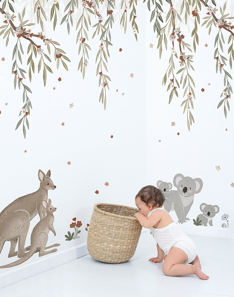 Papier peint panoramique fleurs - Eucalyptus Booming