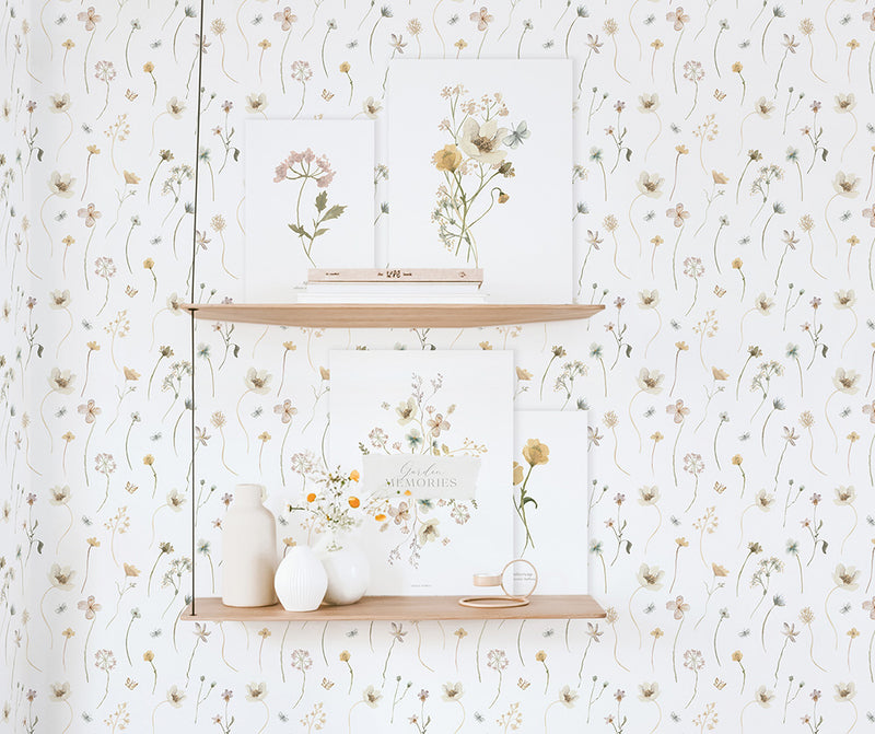 Papier peint fleurs - Mayflowers