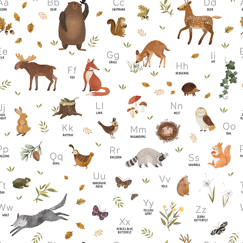 Papier peint animaux - Forest ABC