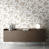 Papier peint toile de jouy