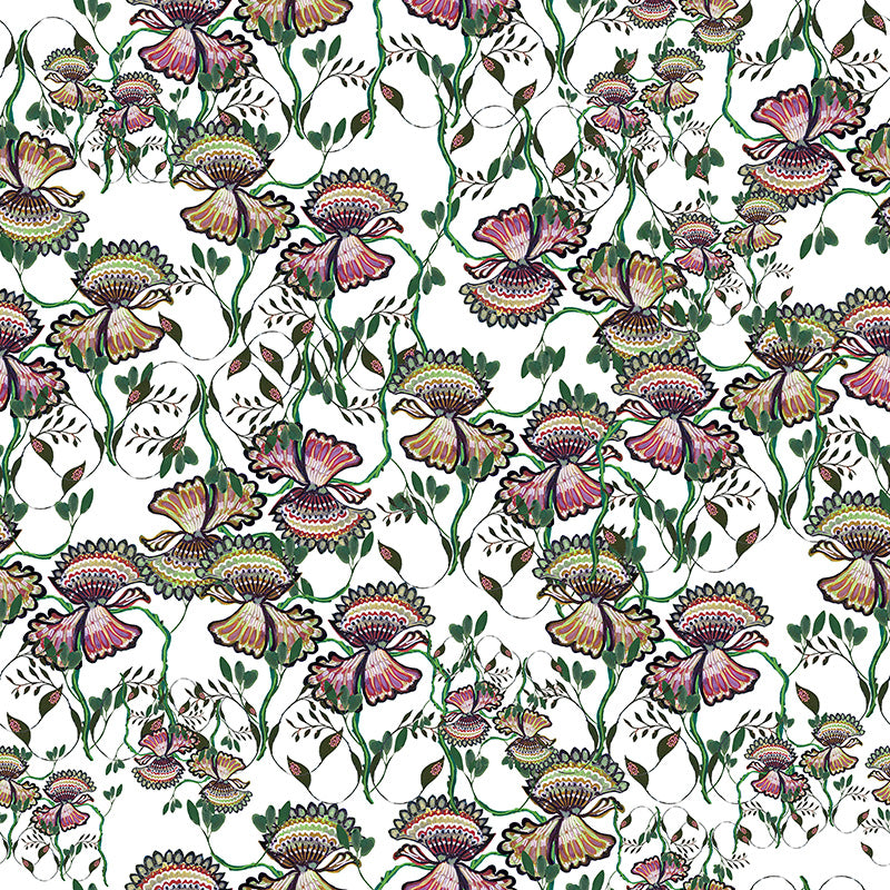Papier peint floral - Art Nouveau