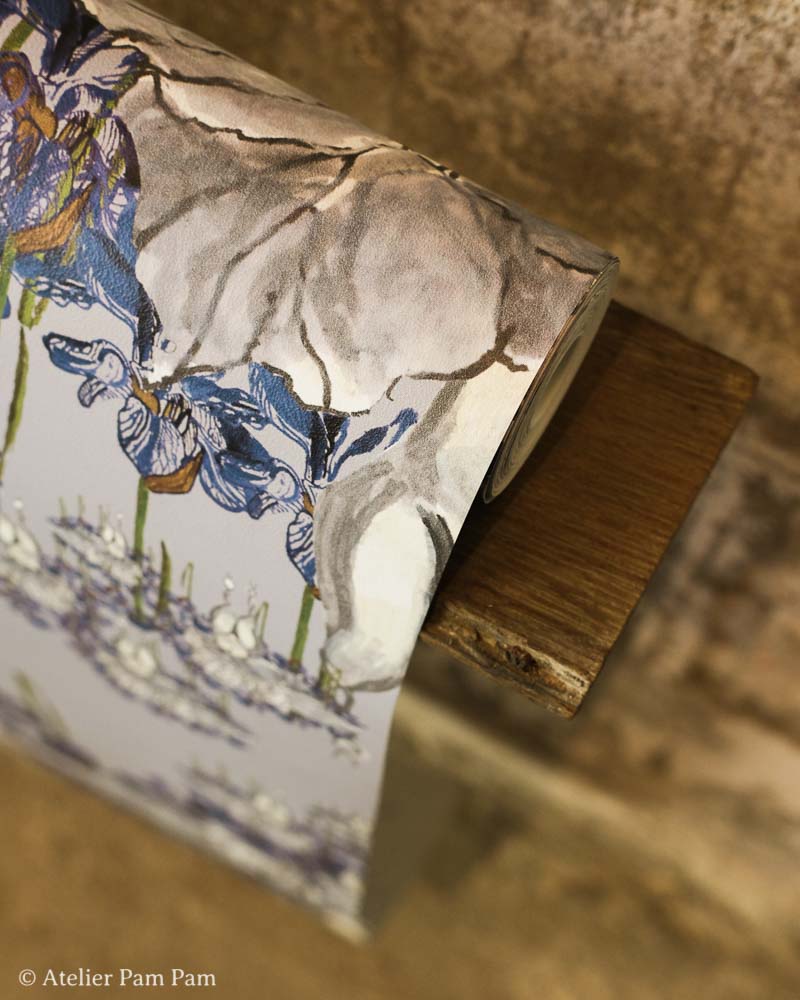 Papier peint floral - Iris Jungle
