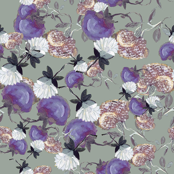 Papier peint floral - Chou