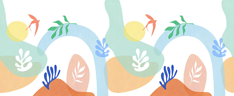 Papier peint motif géométrique - Formes Découpées