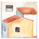 Papier peint paysage – Panoramique Village Côtier