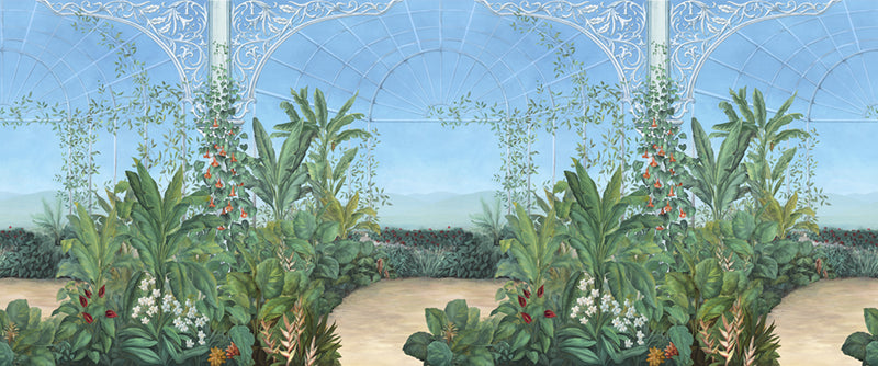 Papier peint panoramique jungle - SERRE TROPICALE